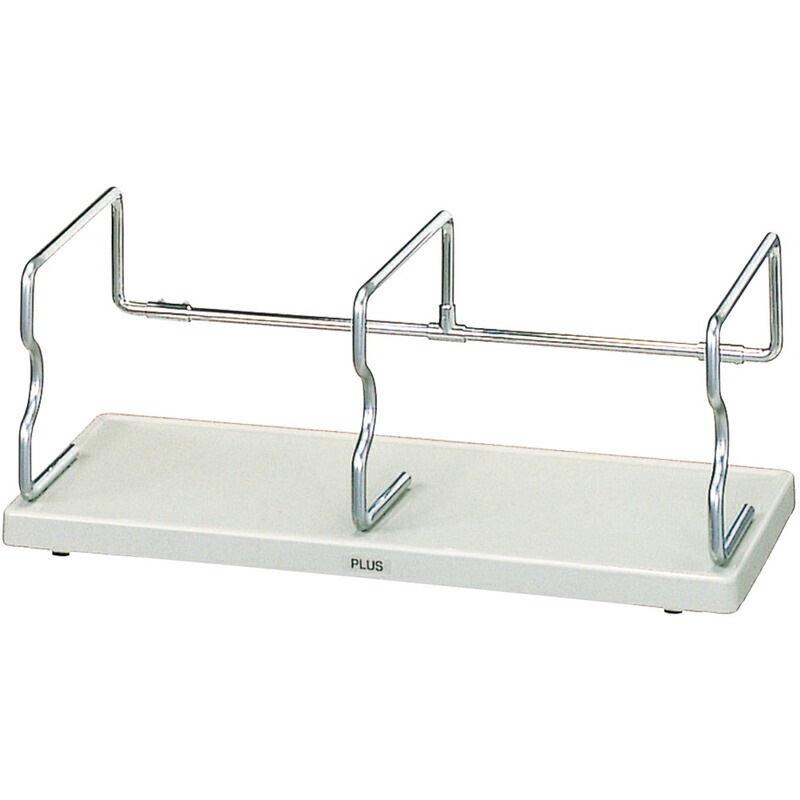 プラス(PLUS)ブックスタンド ユニット本立 ライトグレー 中 BS-001HM　87-516