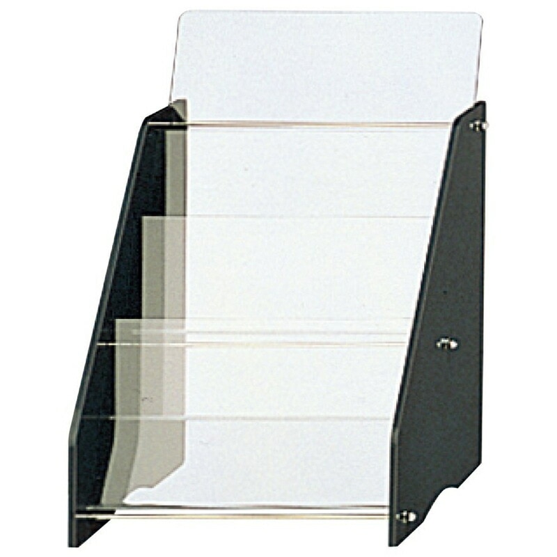 プラス(PLUS) 卓上パンフレット台 PA型 A4判1列3段 PA-13A21-668