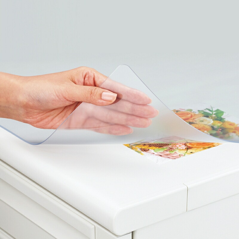 プラス(PLUS) デスクマット 1.7 OA ななめカット マウス対応 奥行き590mm シングルタイプ DM-146MS W1390×D590mm 41-342