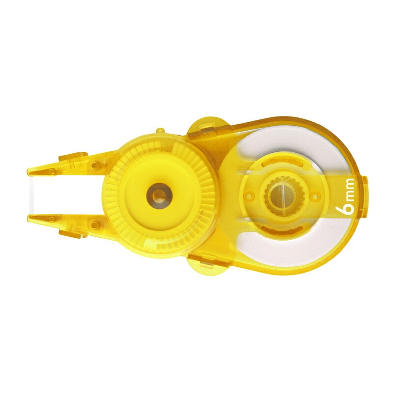 プラス(PLUS) 修正テープ ホワイパースライド 6mm イエロー 交換テープ　10個入 WH-116R-10P 49-563