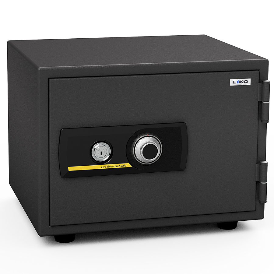 【開梱設置無料】エーコー 家庭用小型耐火金庫  STANDARD BSS-A (ダイヤル＆シリンダー式) A4横対応 1時間耐火 19.5L トレー1枚 アラーム付 51kg 地震 災害 防災