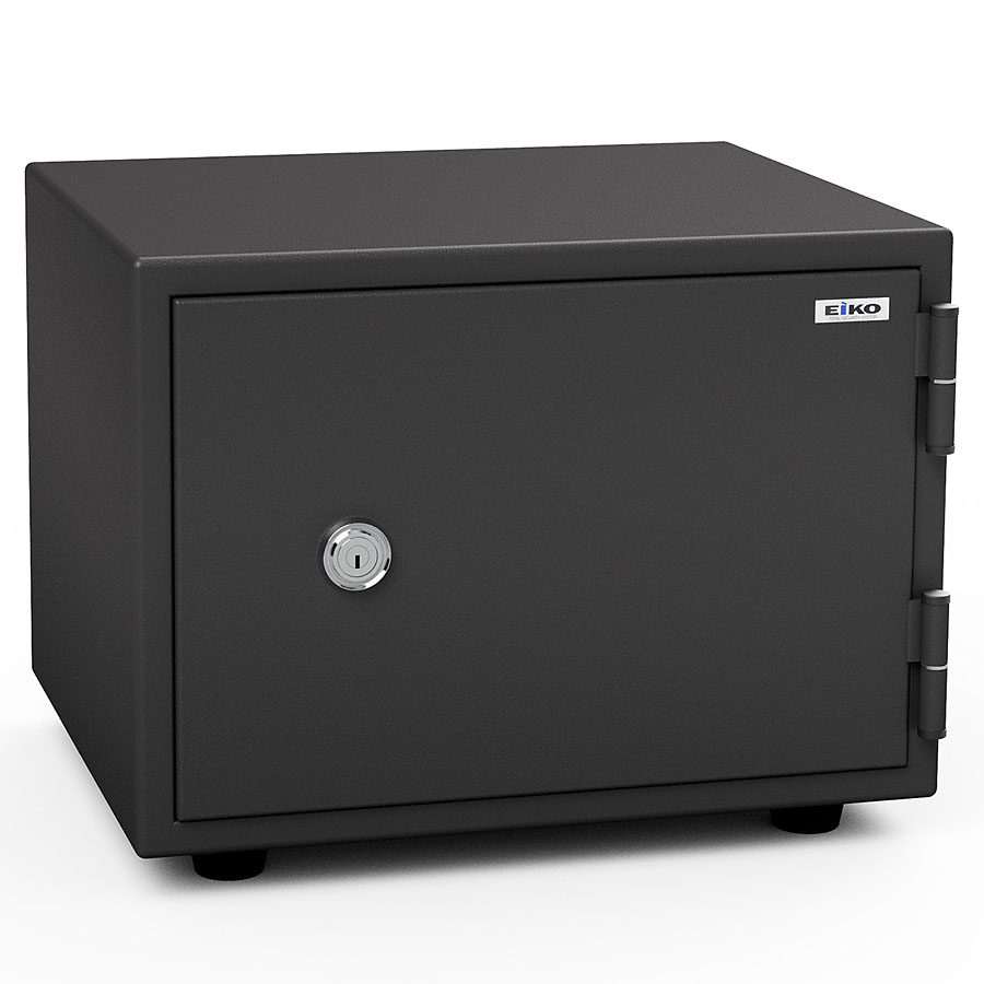 【開梱設置無料】エーコー 家庭用小型耐火金庫 STANDARD BSS-K (シリンダー式) A4横対応 1時間耐火 19.5L トレー1枚「EIKO」 50kg 地震 災害 防災