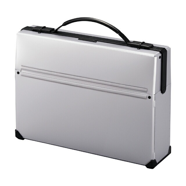 リヒトラブ LIHIT LAB. ダレスバッグ 幅広タイプ A4 銀 A662-26 ビジネスバッグ シルバー ハードケース 自立