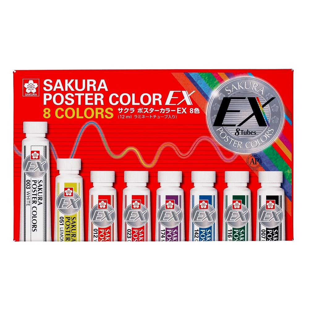 ヤママチミキ　ポスター8枚セット サクラクレパス ポスターカラーEX 8色 PEW8 | 全商品,趣味用品,画材