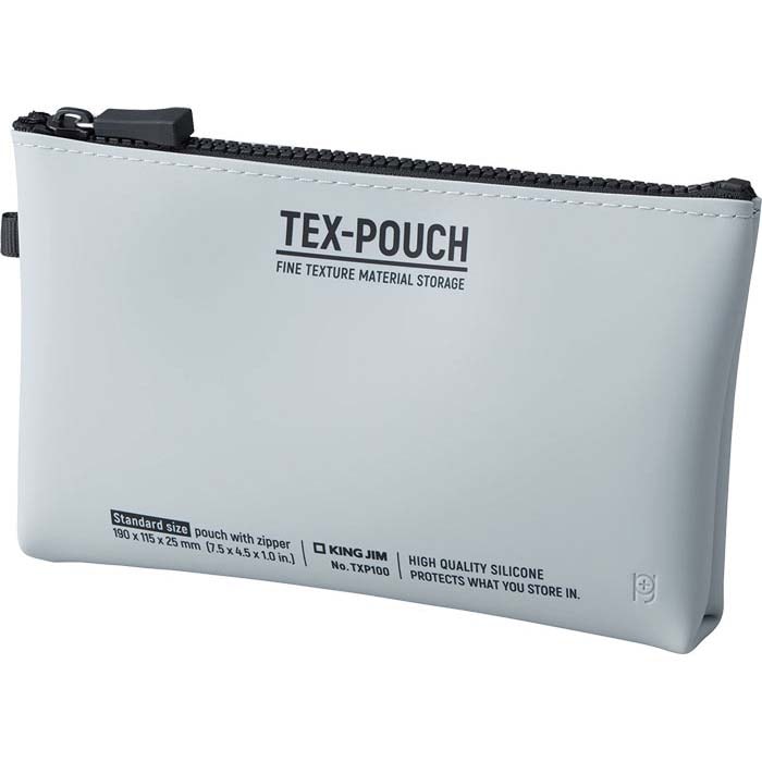 キングジム KINGJIM TEX－POUCH グレー TXP100クレ