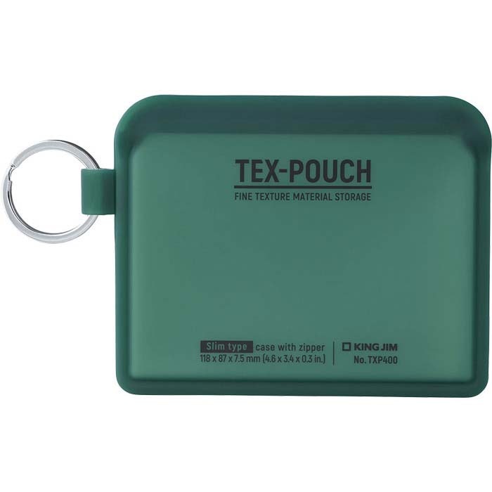 キングジム KINGJIM TEX－POUCH SLIM カーキ TXP400カ-