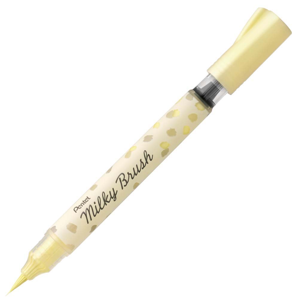 ぺんてる pentel ミルキーブラッシュ Milky Brush パステルイエロー XGFH-PG