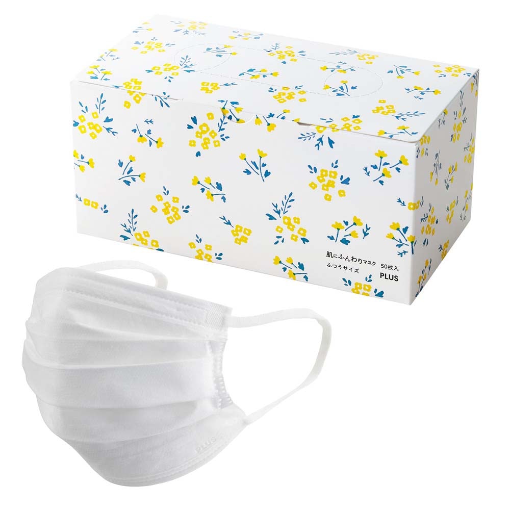 プラス PLUS マスク 肌にふんわりマスク フラワーボックス 50枚入り SM050 98100