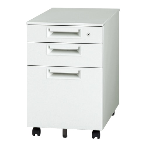 プラス キャビネット3段 JS-046SC-B3 W4 ホワイト 740141 | 全商品