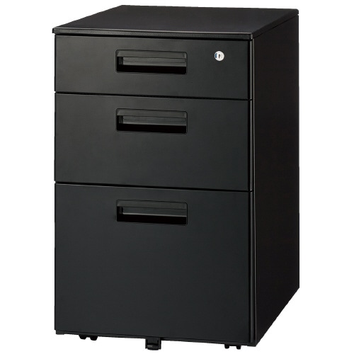 FIRST-G キャビネット3段 GT-463SCR BK 768177 | 全商品,家具