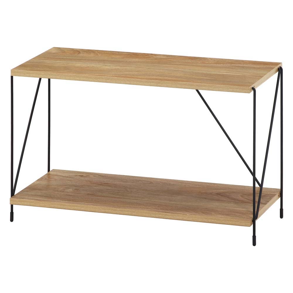 不二貿易 EZBO ワイヤーラック 2段 60幅 オークナチュラル 77559 | 全