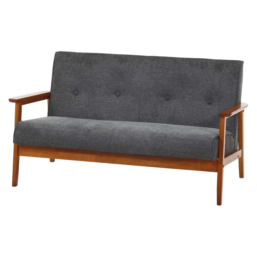 グレーのファブリックソファ 2人掛け グレー ファブリックソファ 2人掛け