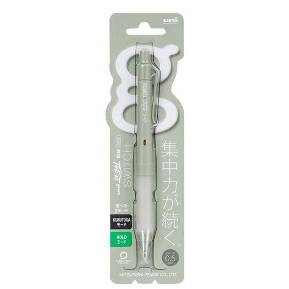 三菱鉛筆 uni シャープペン アルファゲルスイッチ 0.5mmオパールグリーン M51009GG1P.52