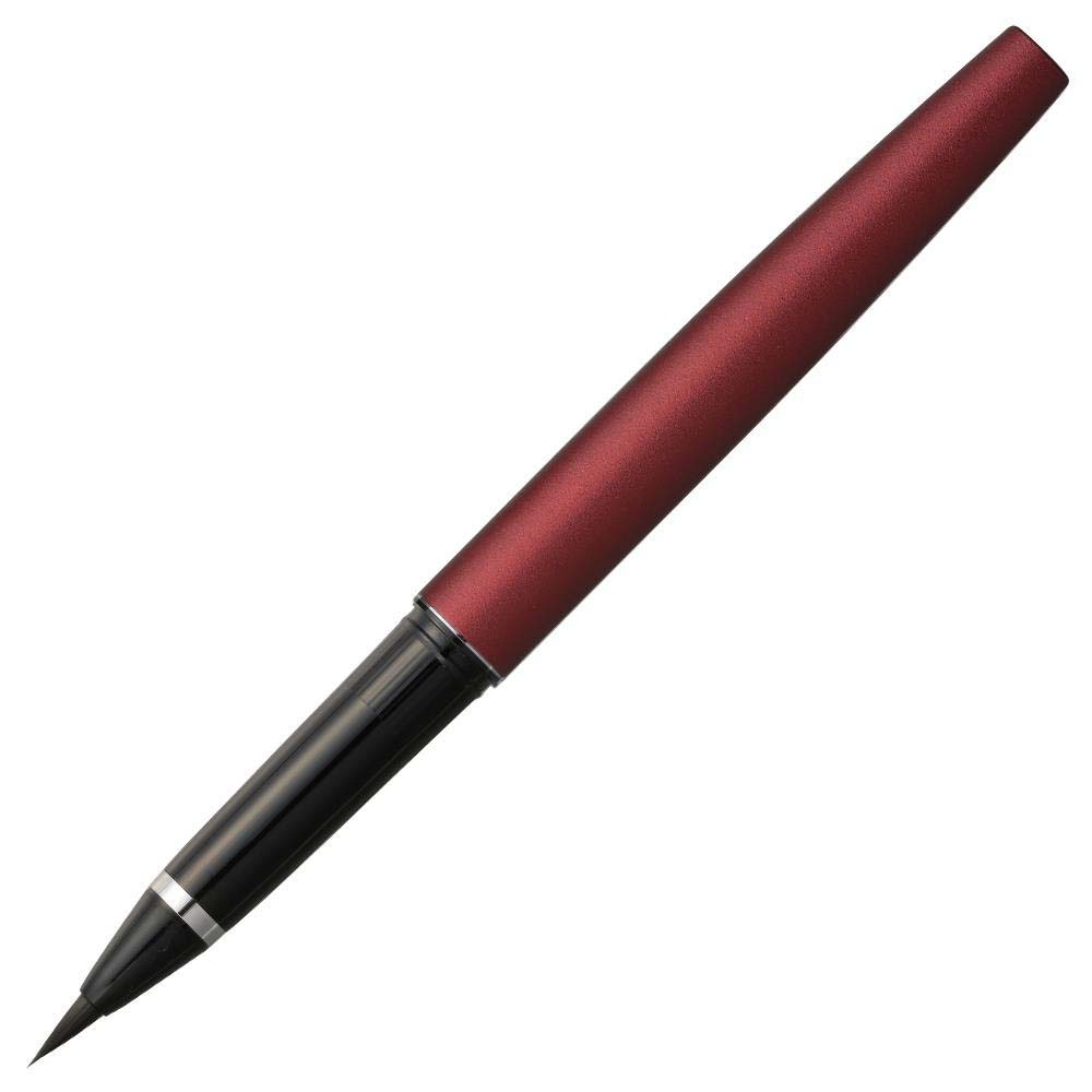 呉竹 くれ竹万年毛筆 レッド DT120-2 本格派筆ペン スペアインキ式