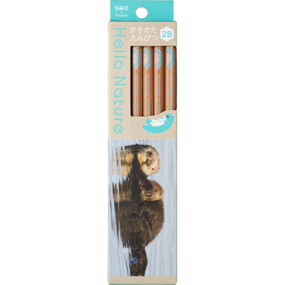 トンボ鉛筆 かきかた鉛筆 ハローネイチャー ラッコ 2B KB-KHNST2-2B 六角軸 書き方 えんぴつ