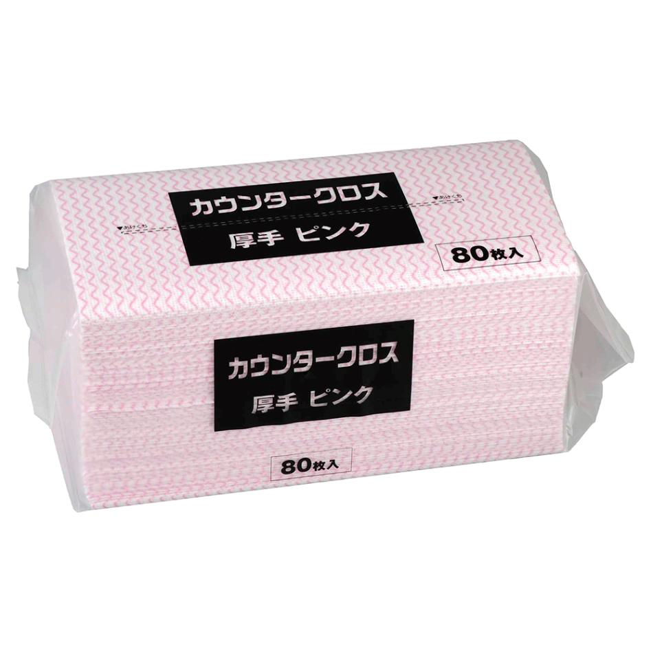 MISM カウンタークロス レギュラー ピンク 厚手 80枚入り CW-80P