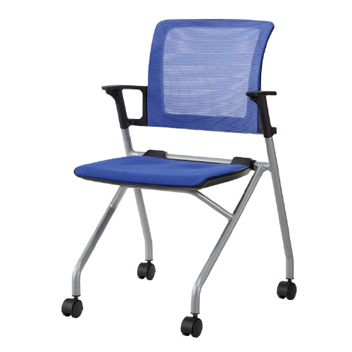 会議イス GK-A30R ネイビー 肘付キャスタ脚 jtx 846206 ＪＴＸ 送料無料 ジョインテックス 会議イス GK-A30R ネイビー 肘付キャスタ付