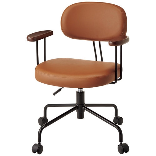 ジョインテックス JOINTEXT 事務イス OCQ23L ブラウン レザー張り椅子