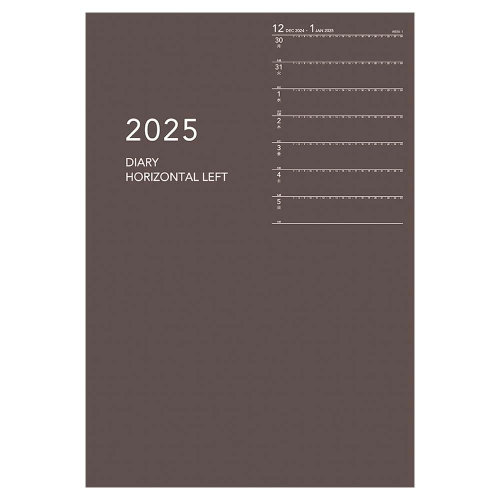 ダイゴー DAIGO 2025年 1月始まり アポイント 1週間＋横罫 薄型 A5対応 ブラウン E8153 Appoint ダイアリー