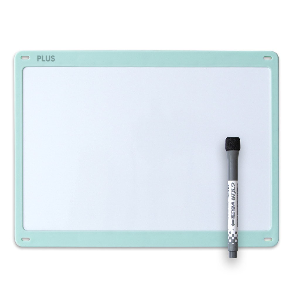 プラス(PLUS) 小型壁掛けホワイトボード やわらかフレーム グリーン HWB-SF-GR 538127