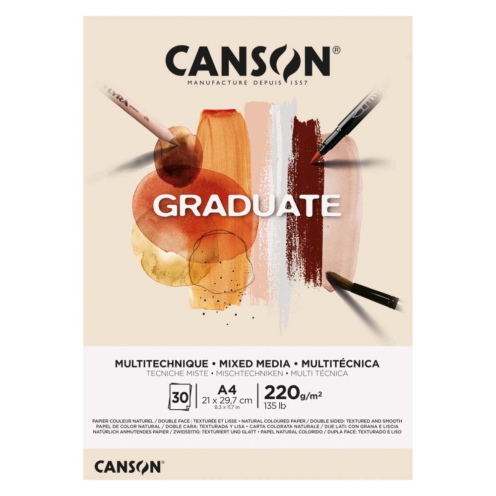 マルマン maruman グラジュエイト パッド ミックスメディア ナチュラル A4 GRADUETE CANSON