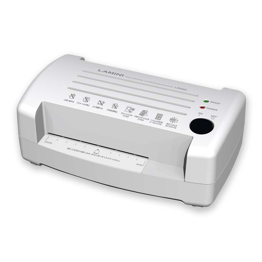 アスカ Asmix 2ローラー ラミネーター ホワイト L203A6 IDカード はがき A6サイズ対応