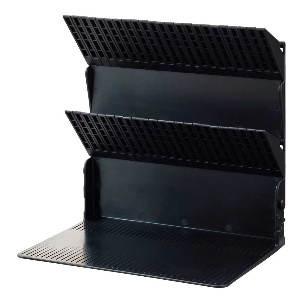 リヒトラブ LIHITLAB 1冊でも倒れないブックスタンド A4 ブラック 1冊でも倒れない ブックスタンド 机収納 A3577-24