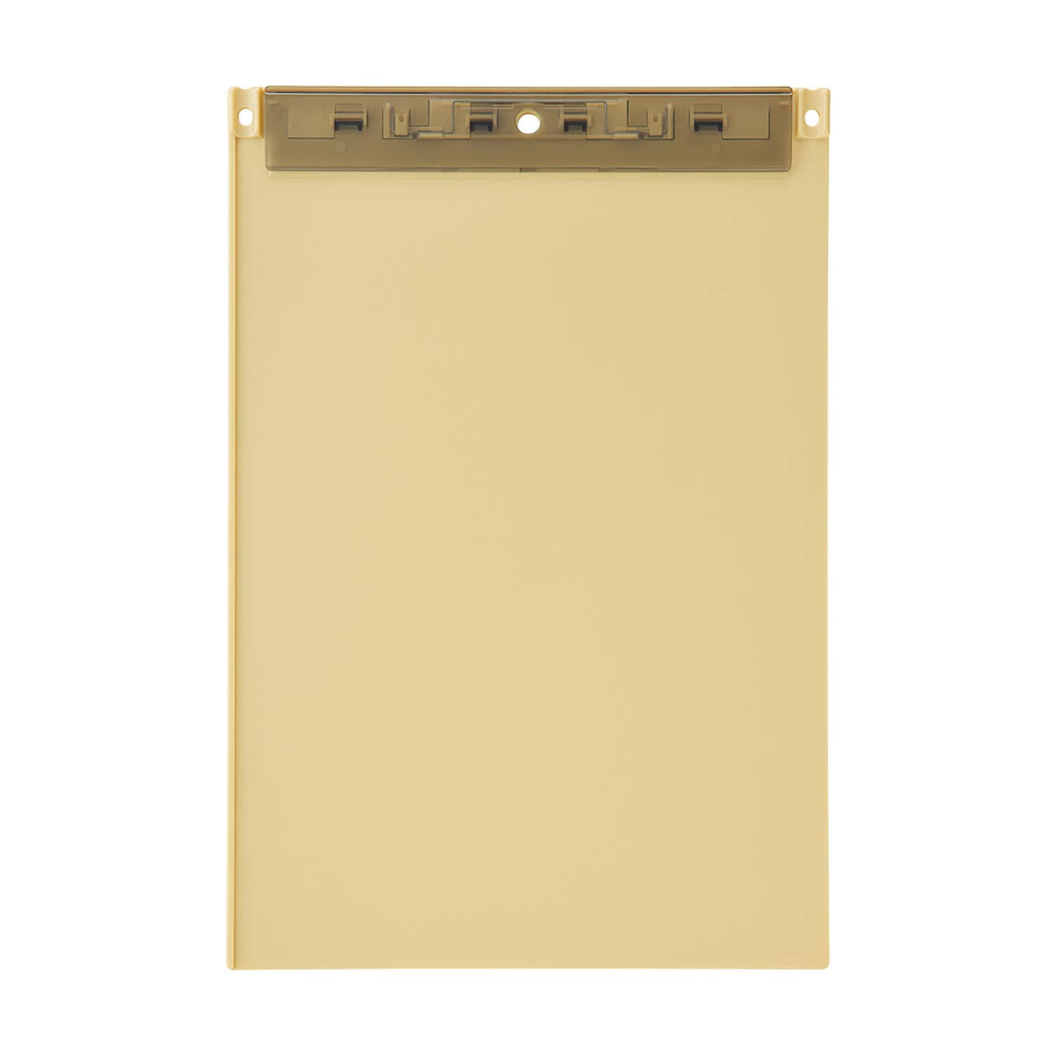 リヒトラブ Mutual 超薄型クリップボード ＜フック穴付＞ A4 マットイエロー A-2067-5