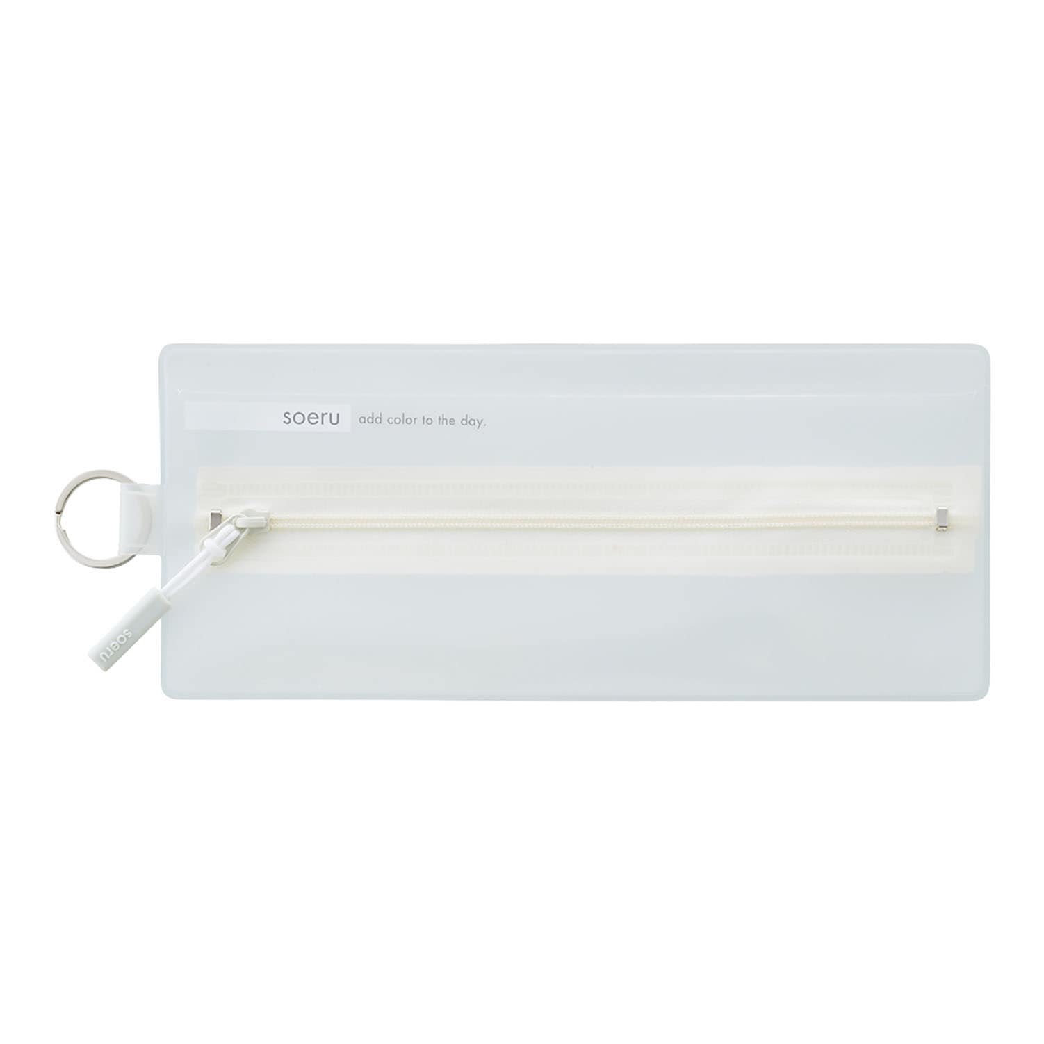 リヒトラブ soeru センタージップペンケース フロストクリヤー A-8102-1