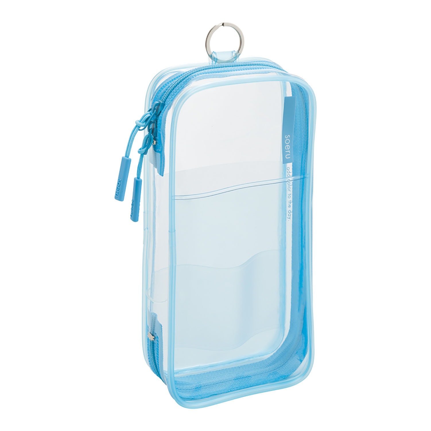 リヒトラブ soeru ラウンドジップペンケース サボンブルー A-8103-20