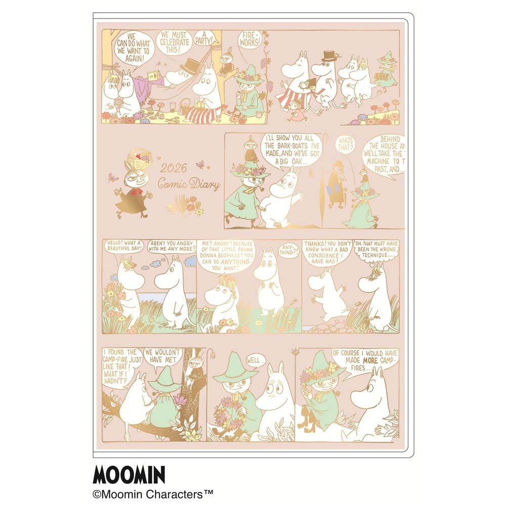 アートプリントジャパン 26年 ダイアリー B6サイズ コミックムーミン コミック 1000137332 週間 ウィークリー 176ページ 10月はじまり