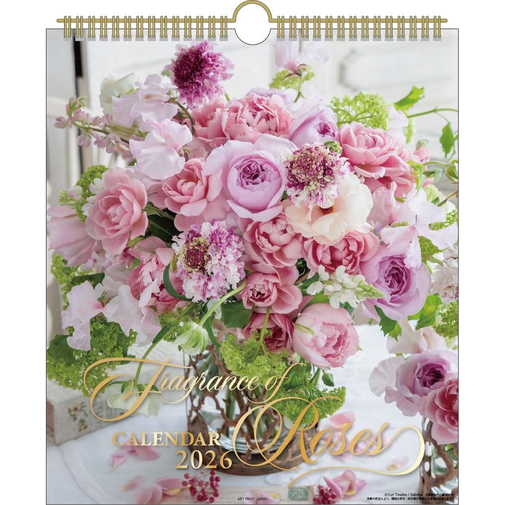 アートプリントジャパン 26年 カレンダー ばらの香り 30角  1000136905 1月はじまり
