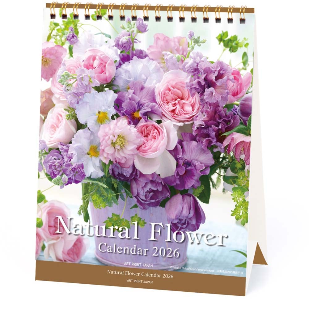 アートプリントジャパン 26年 カレンダー ナチュラルフラワー 卓上 1000136910 1月はじまり