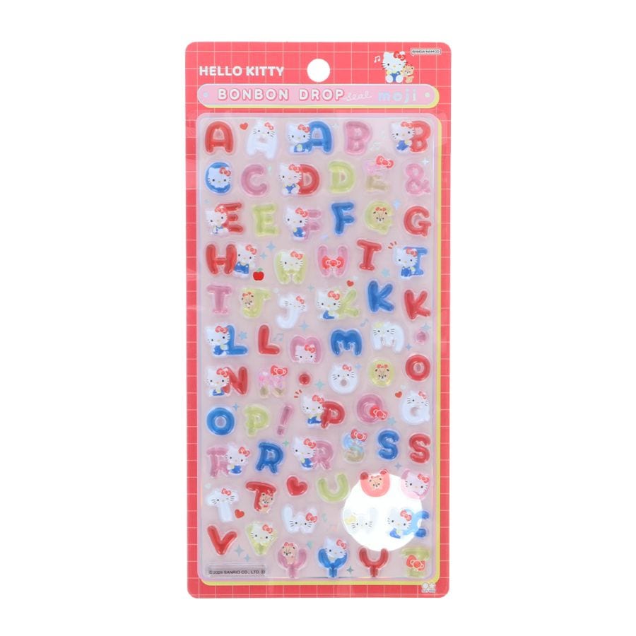 サンスター文具　SUNSTAR ボンボンドロップシール　もじ　ハローキティ　スタンダード　S8815542　ボンボンドロップシール  サンリオ  文字  文字シール