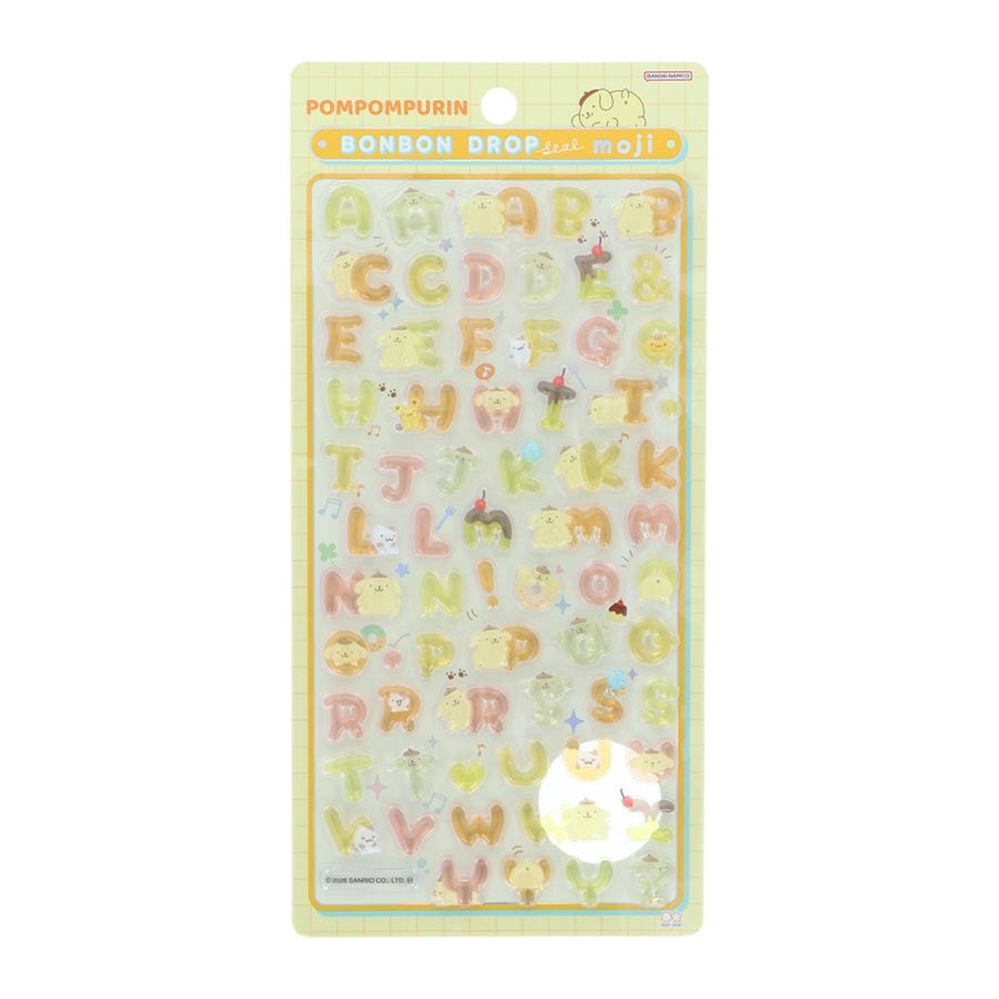 サンスター文具　SUNSTAR ボンボンドロップシール　もじ　ポムポムプリン　S8815585　ボンボンドロップシール  サンリオ  文字  文字シール