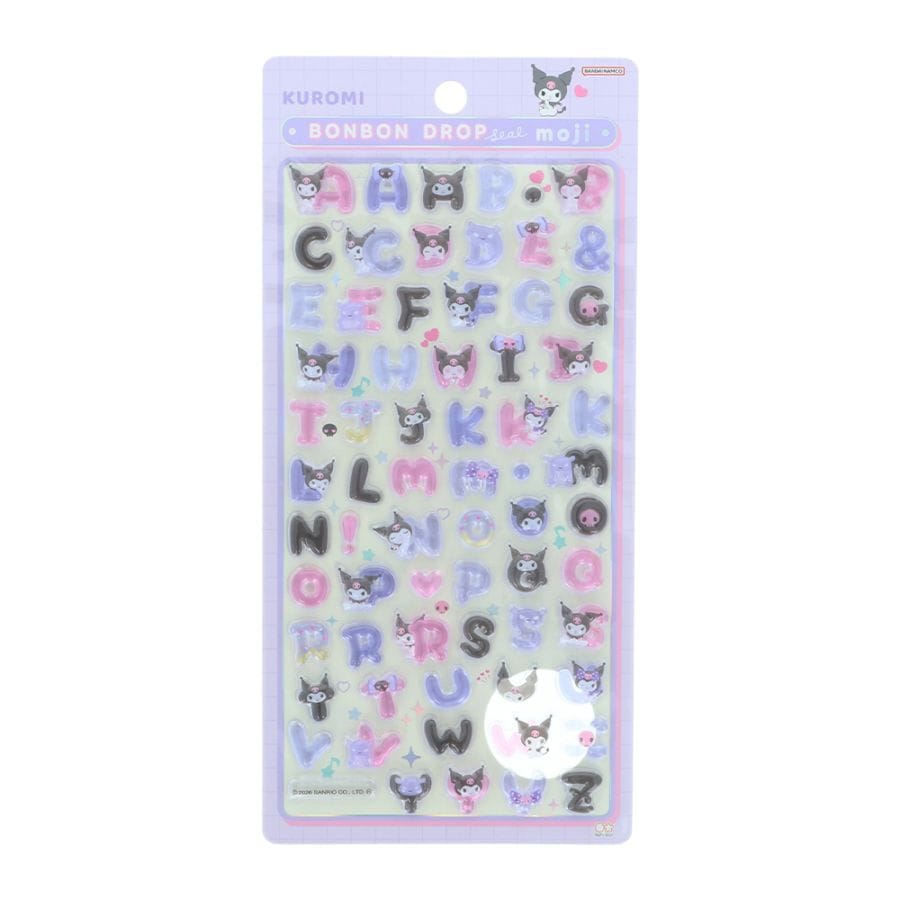 サンスター文具　SUNSTAR ボンボンドロップシール　もじ　クロミ　S8815607　ボンボンドロップシール  サンリオ  文字  文字シール
