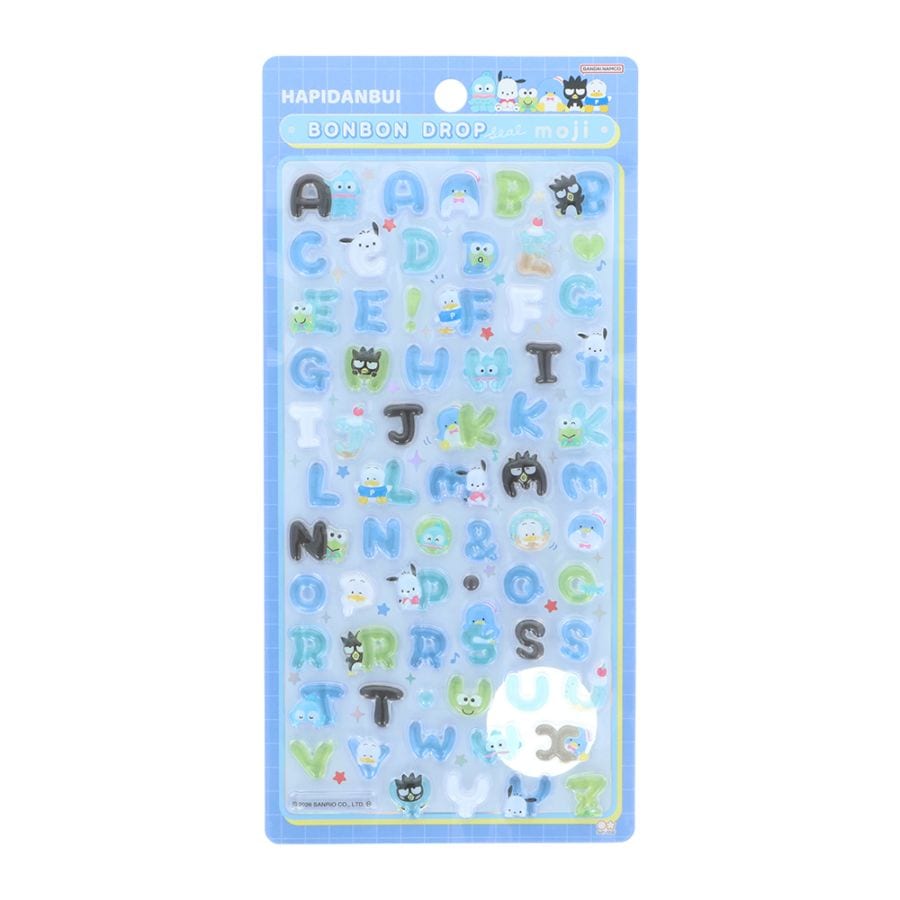 サンスター文具　SUNSTAR　ボンボンドロップシール　もじ　はぴだんぶい　S8815615　ボンボンドロップシール  サンリオ  文字  文字シール