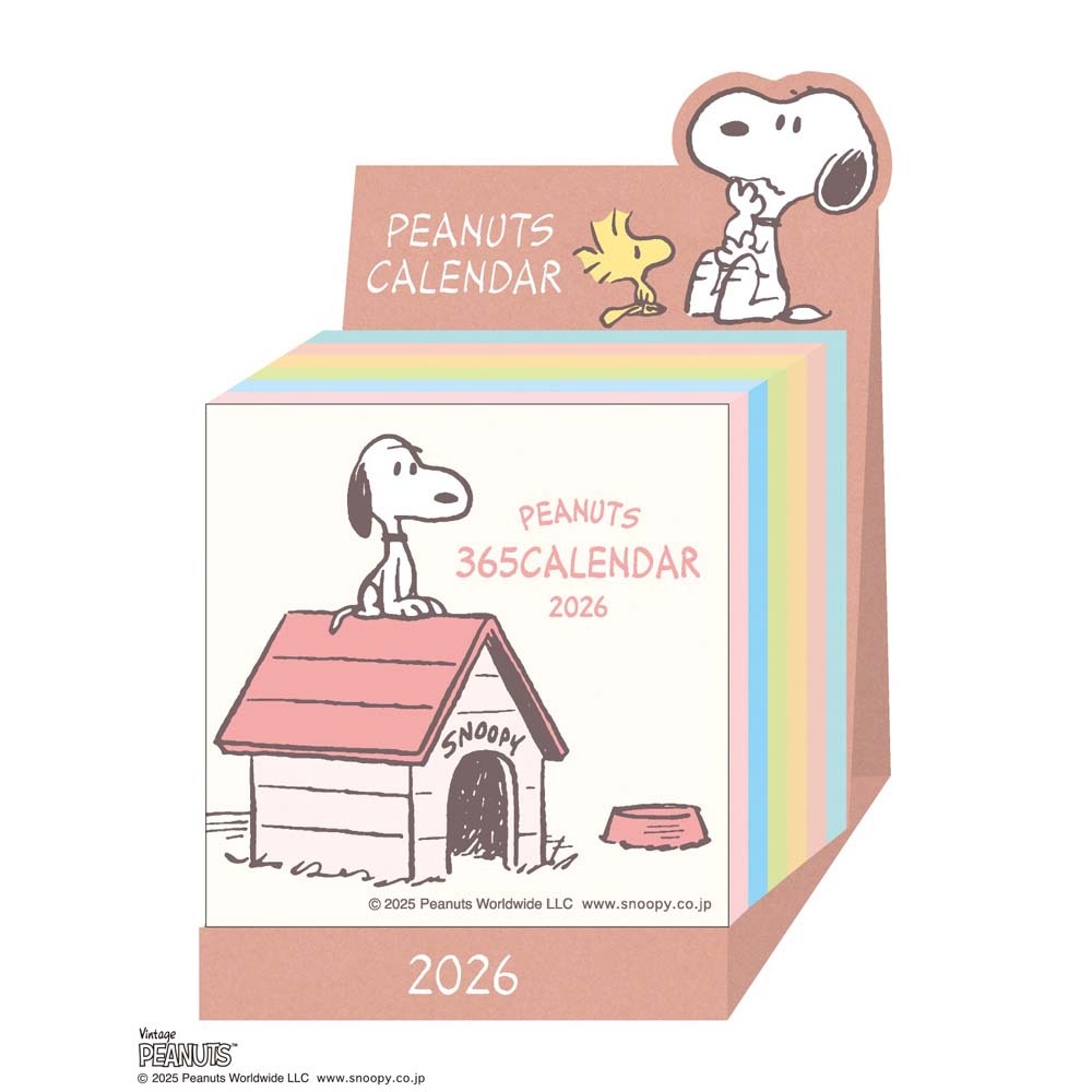 アートプリントジャパン 26年カレンダー ミニチュア日めくり PEANUTS 1000137014 1月はじまり