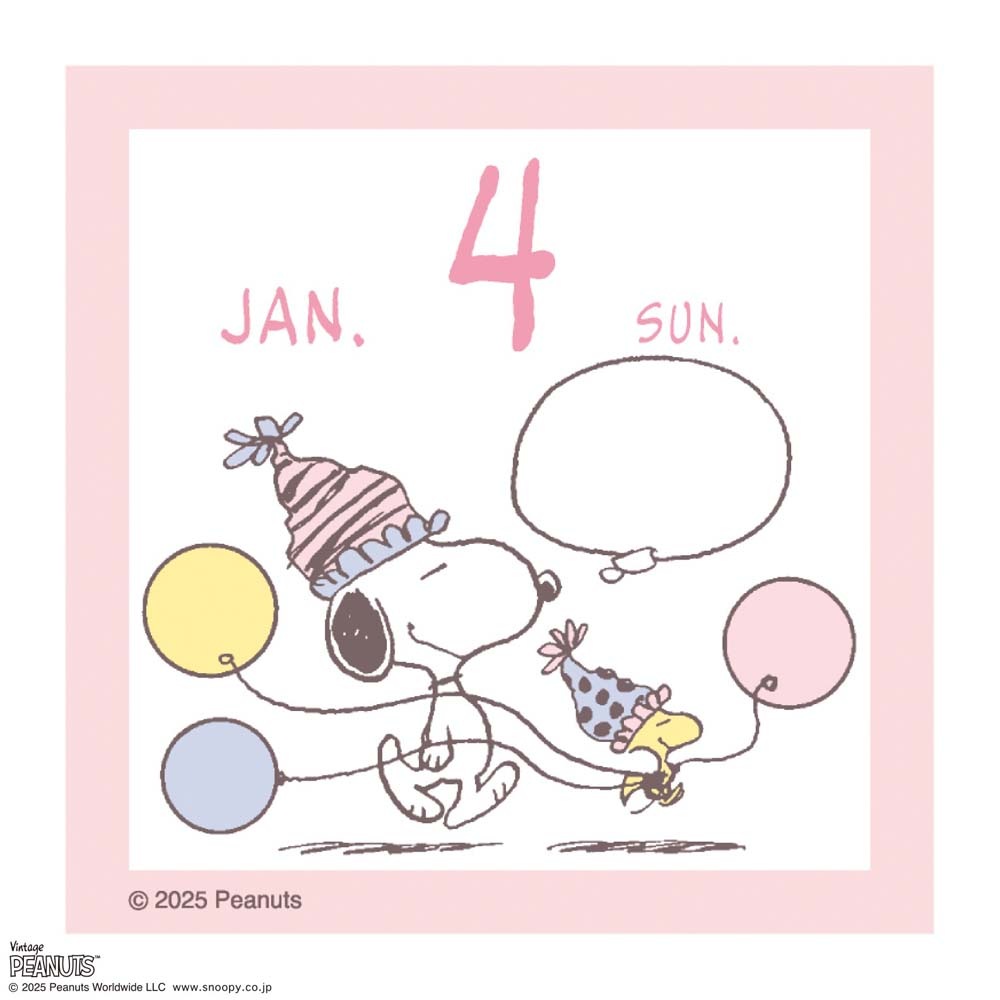 アートプリントジャパン 26年カレンダー ミニチュア日めくり PEANUTS 1000137014 1月はじまり