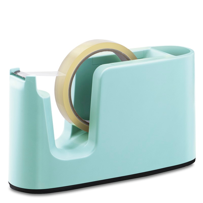 プラス (PLUS)  テープカッター テープ簡単交換 ペン立て付 TC-401 ミントブルー 31-273