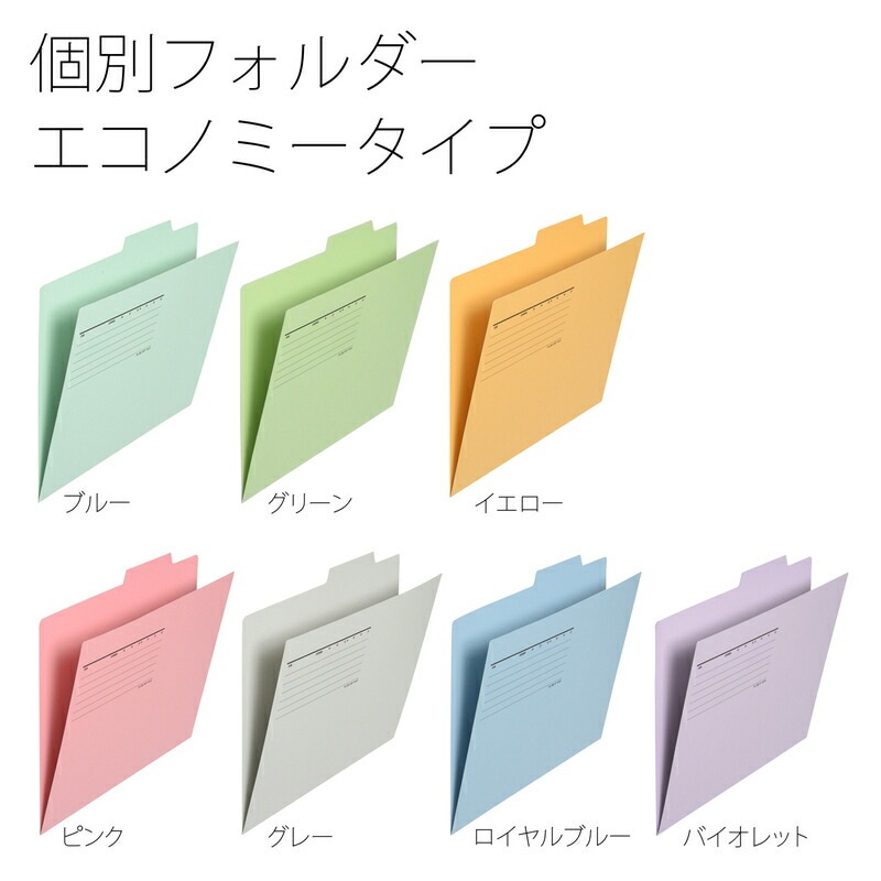 プラス(PLUS)個別フォルダー エコノミー A4-E 10枚入 グリーン FL
