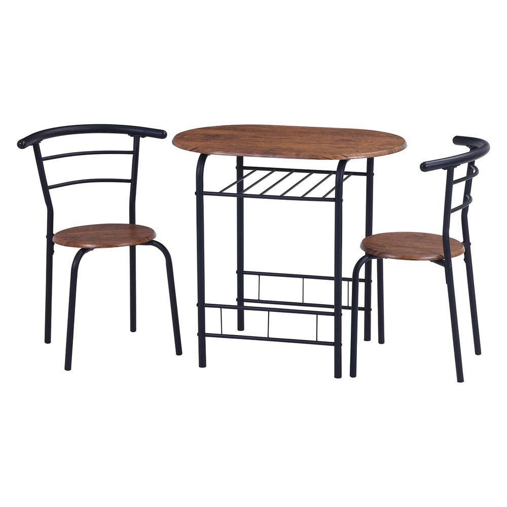 不二貿易 ダイニング3点セット ブラウン 19361 | 家具・オフィス家具