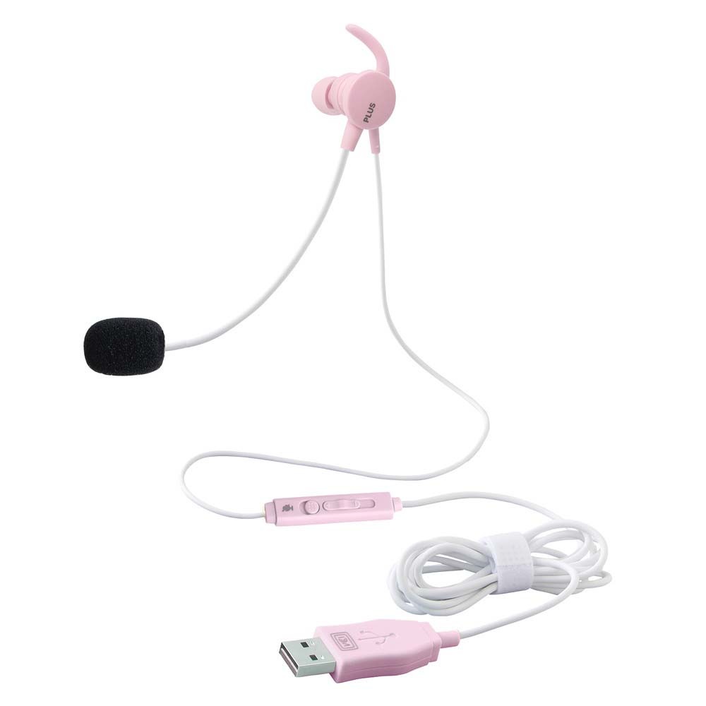 プラス PLUS ケイタイする 小型ヘッドセット 片耳 ピンク TW-HS003