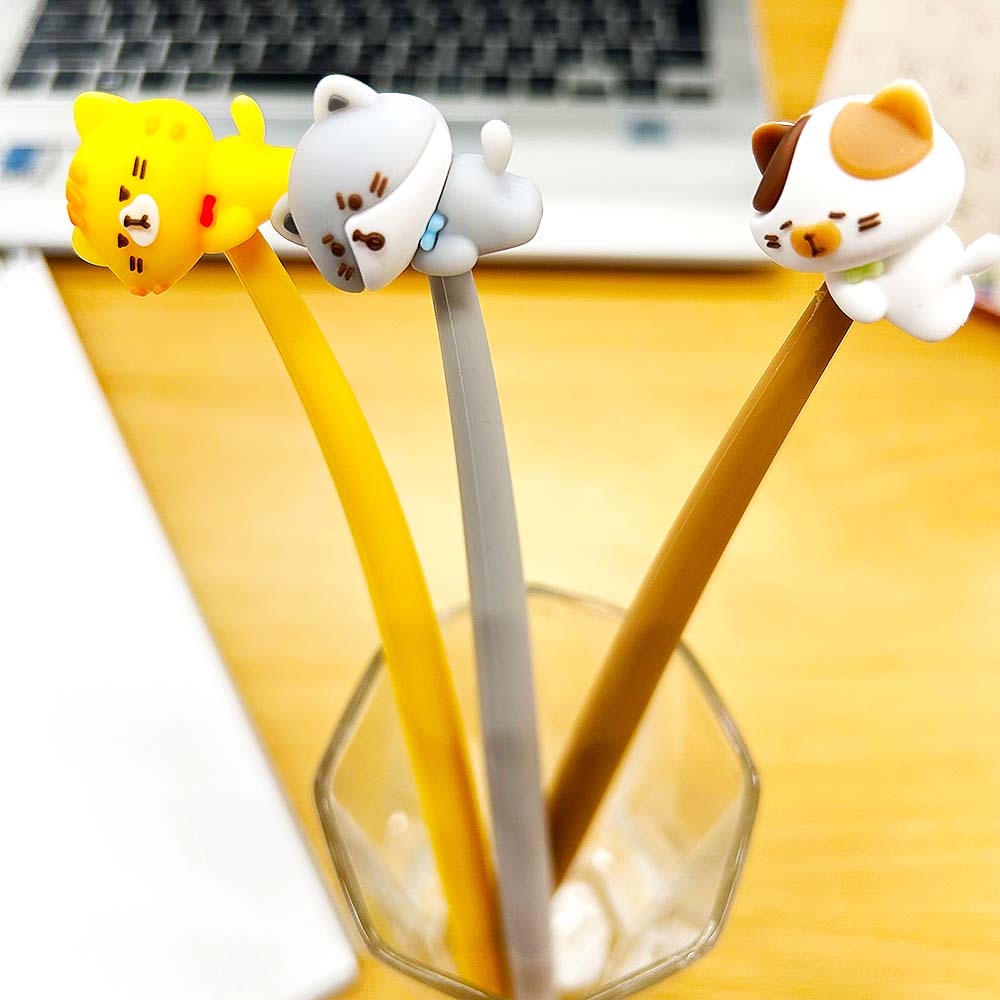 ゆらゆらヘッド　17点セット ハイハイ Hi-High 韓国っぽ ゆらゆらゲルペン キャッツダイアリー 3本