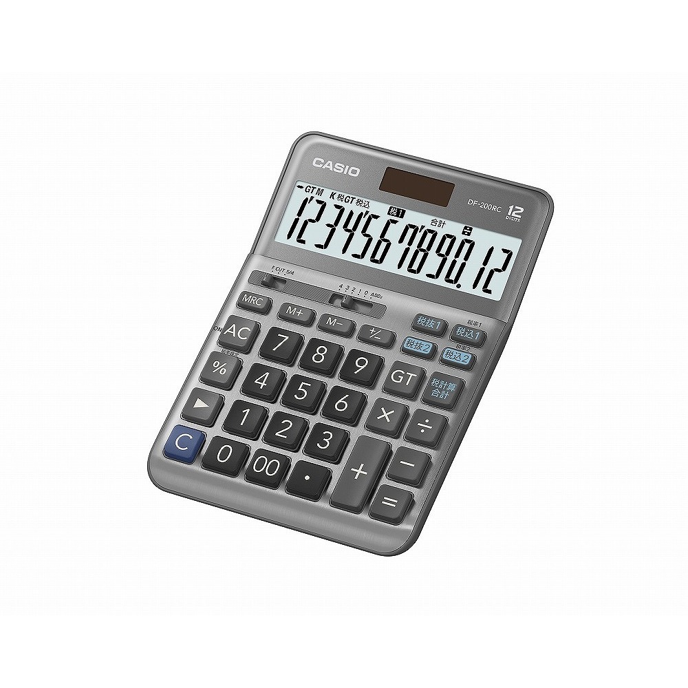 カシオ計算機　casio 軽減税率対応　Ｗ税率電卓12桁 DF-200RC-N
