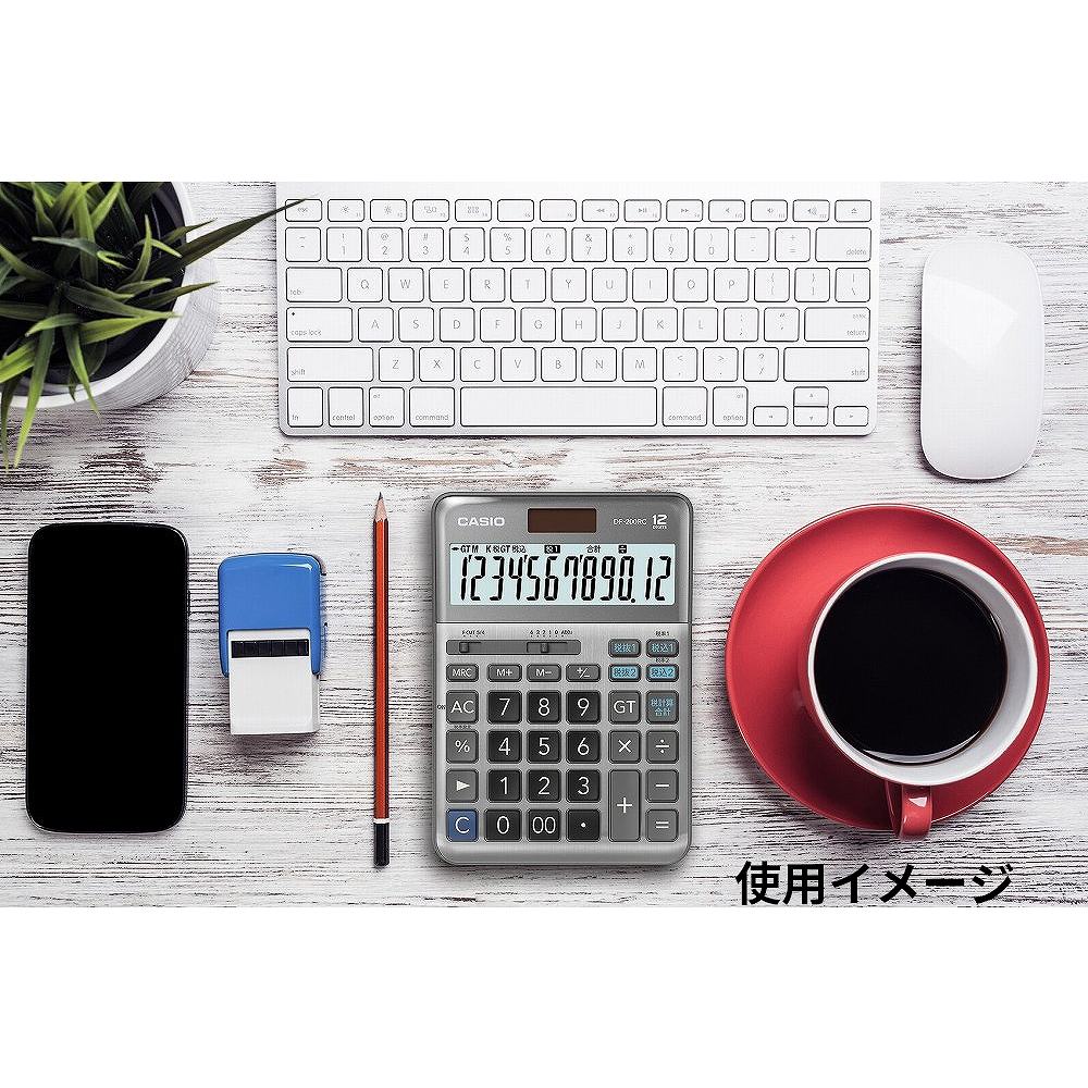 カシオ計算機　casio 軽減税率対応　Ｗ税率電卓12桁 DF-200RC-N