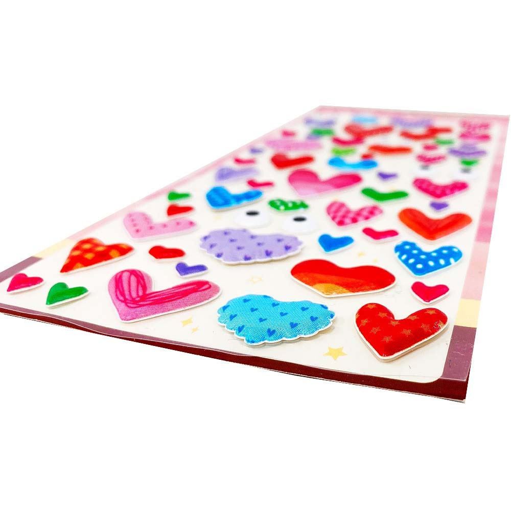 ハートシール2 3275124 ぷくぷくシール ハート デコ かわいい