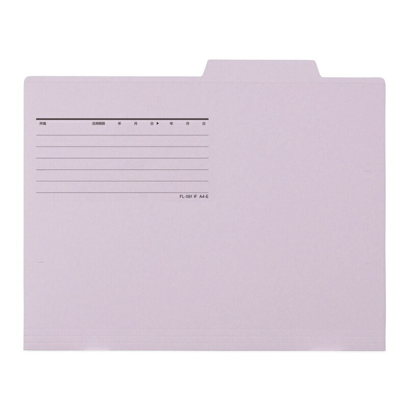 プラス(PLUS)個別フォルダー エコノミー A4-E 10枚入 バイオレット FL