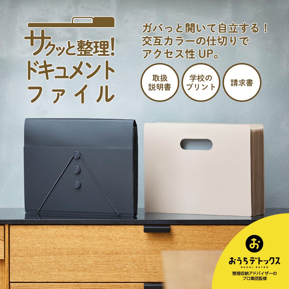 キングジム KINGJIM サクッと整理 ドキュメントファイル (フタ付) シロ