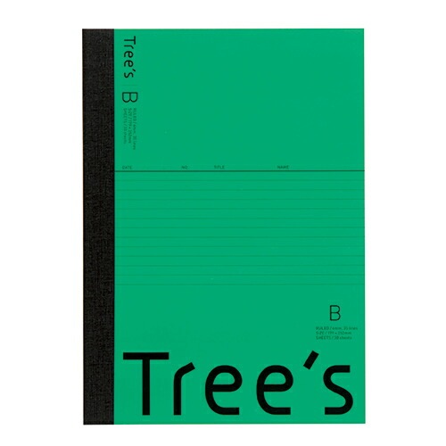 日本ノート スタンダードノート Tree's B5サイズ B罫30枚 5冊束　アソートパック UTR3B05 5冊束*2パック　計10冊